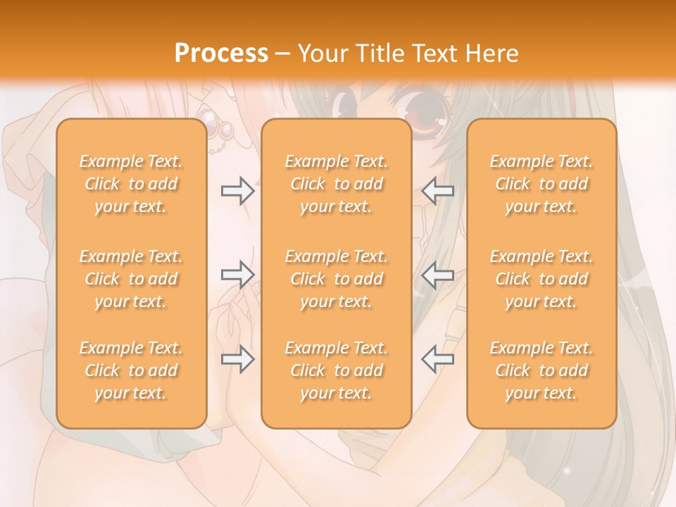 A Couple Of Anime Girls Sitting Next To Each Other PowerPoint Template