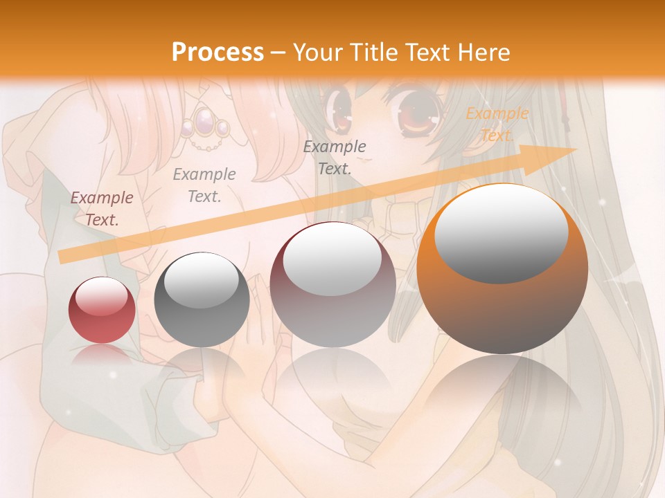 A Couple Of Anime Girls Sitting Next To Each Other PowerPoint Template