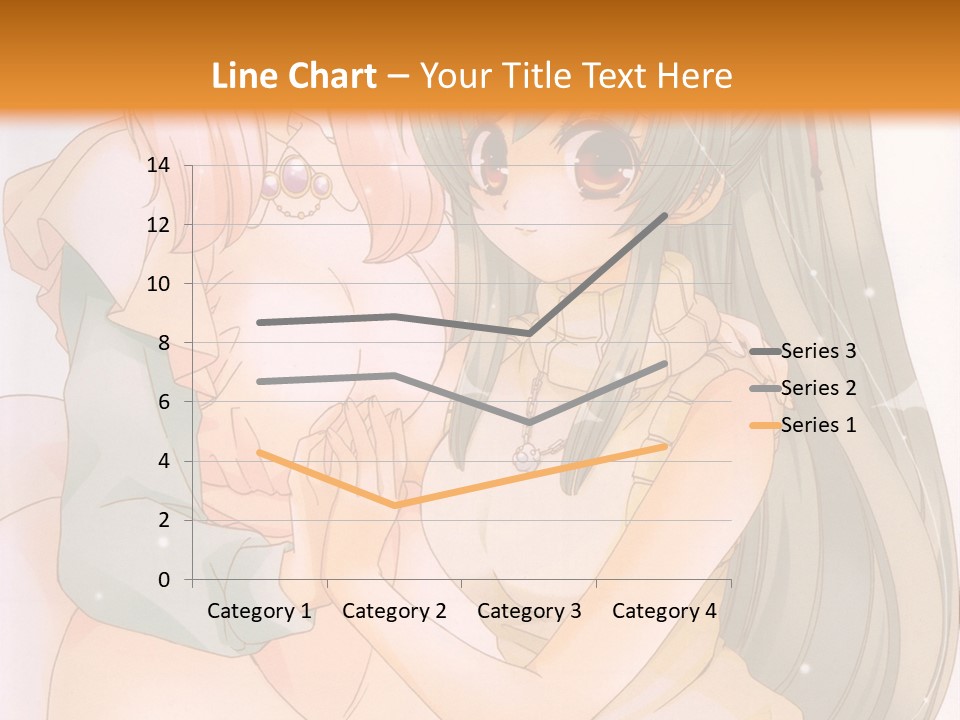 A Couple Of Anime Girls Sitting Next To Each Other PowerPoint Template