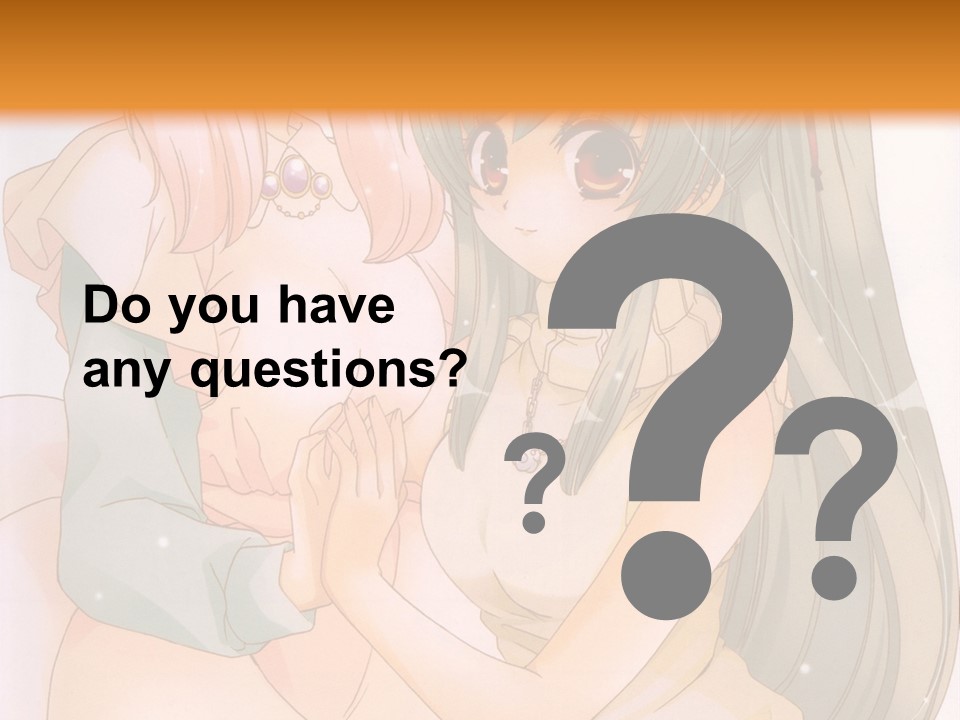 A Couple Of Anime Girls Sitting Next To Each Other PowerPoint Template