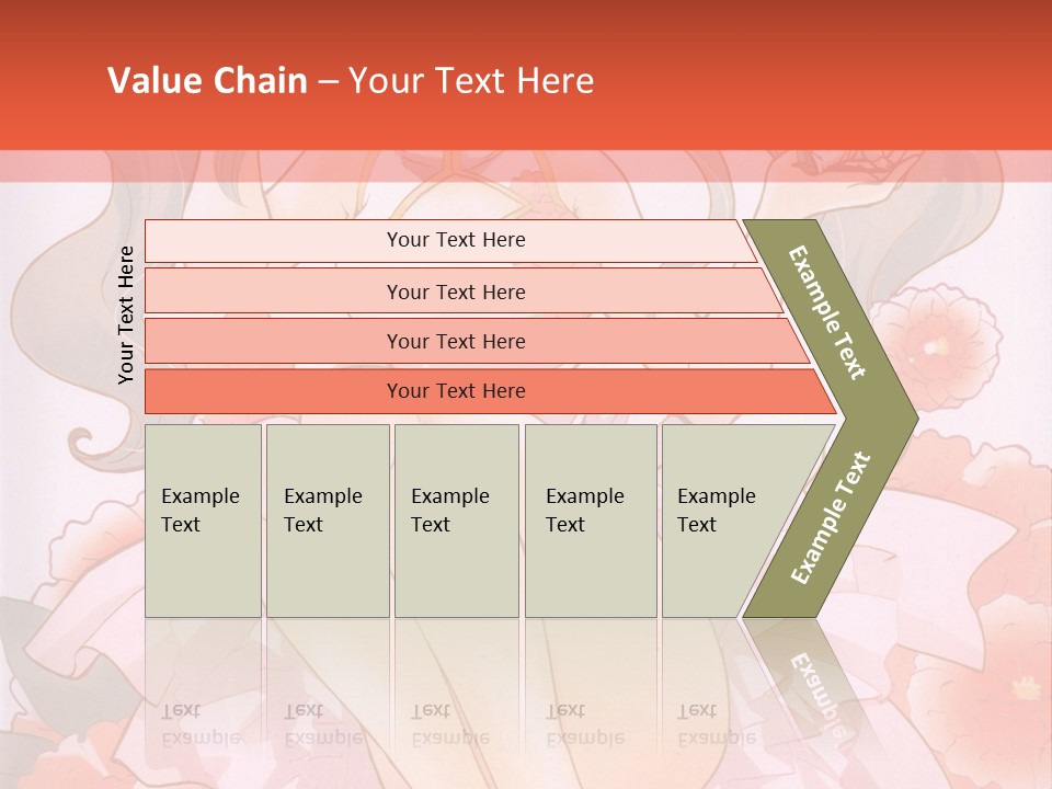A Woman In A Pink Dress Sitting On A Flower PowerPoint Template