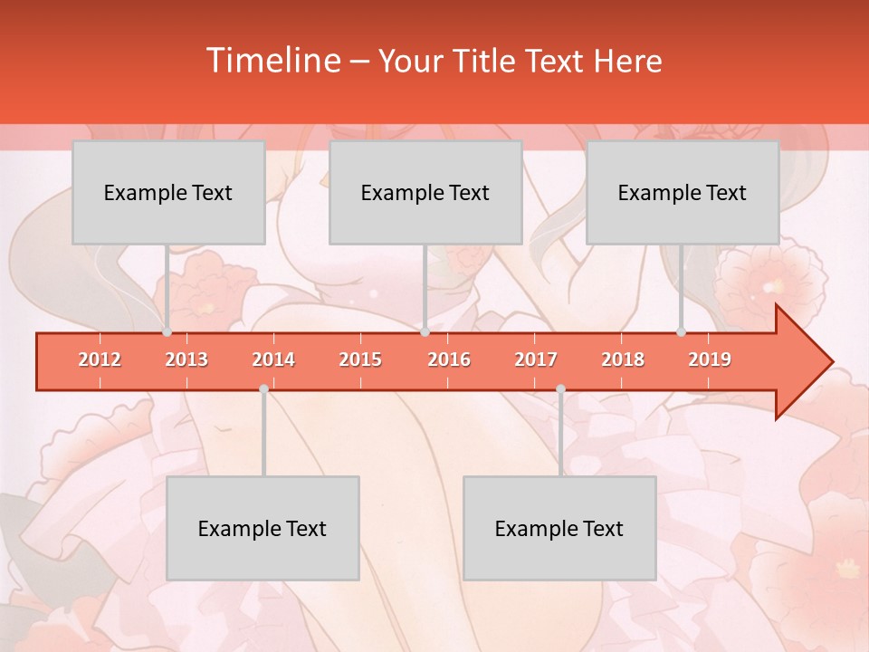 A Woman In A Pink Dress Sitting On A Flower PowerPoint Template