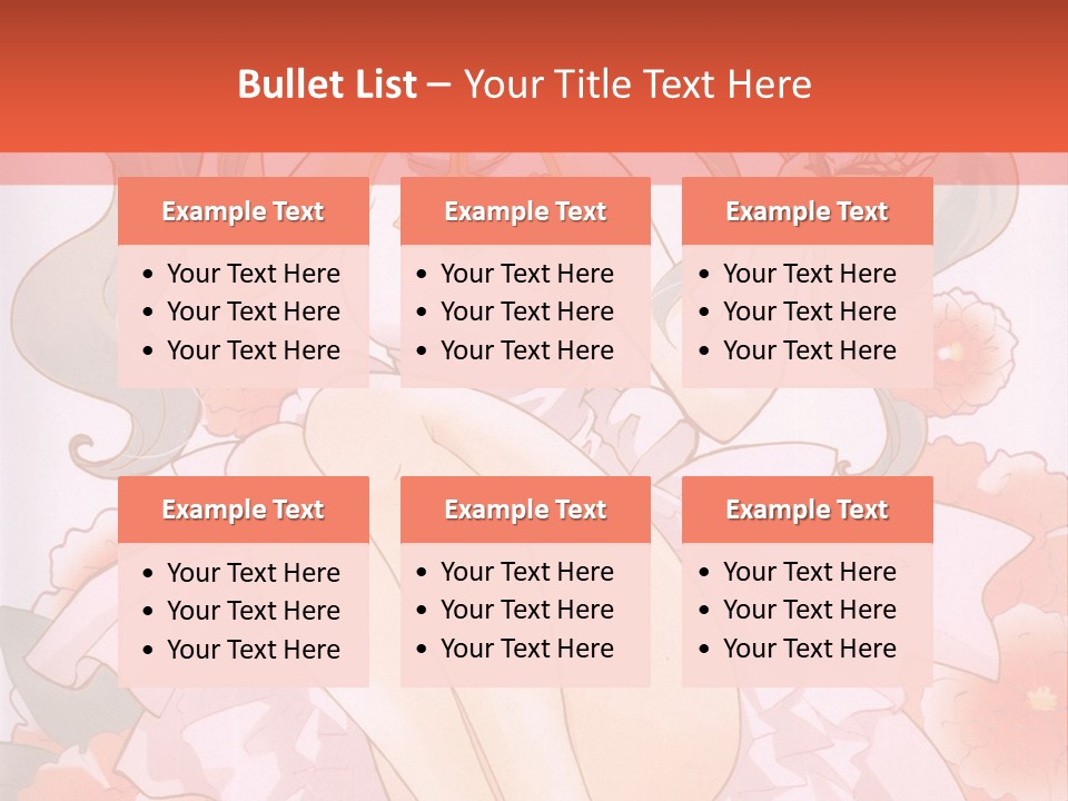 A Woman In A Pink Dress Sitting On A Flower PowerPoint Template