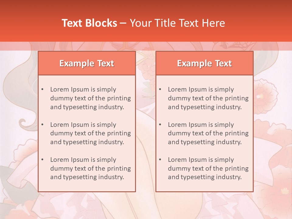 A Woman In A Pink Dress Sitting On A Flower PowerPoint Template