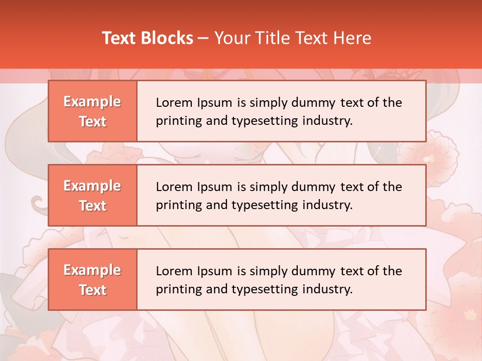 A Woman In A Pink Dress Sitting On A Flower PowerPoint Template