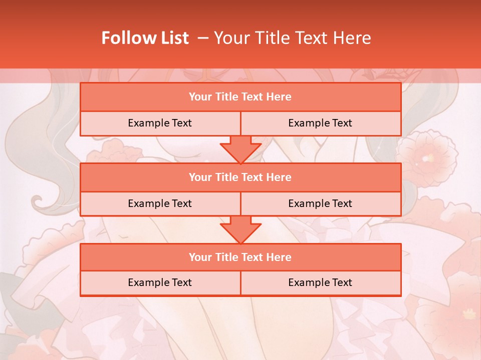 A Woman In A Pink Dress Sitting On A Flower PowerPoint Template