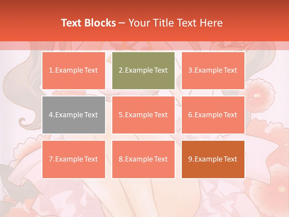 A Woman In A Pink Dress Sitting On A Flower PowerPoint Template