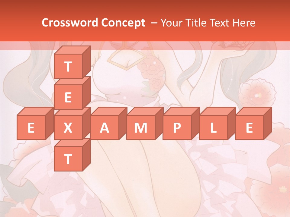 A Woman In A Pink Dress Sitting On A Flower PowerPoint Template