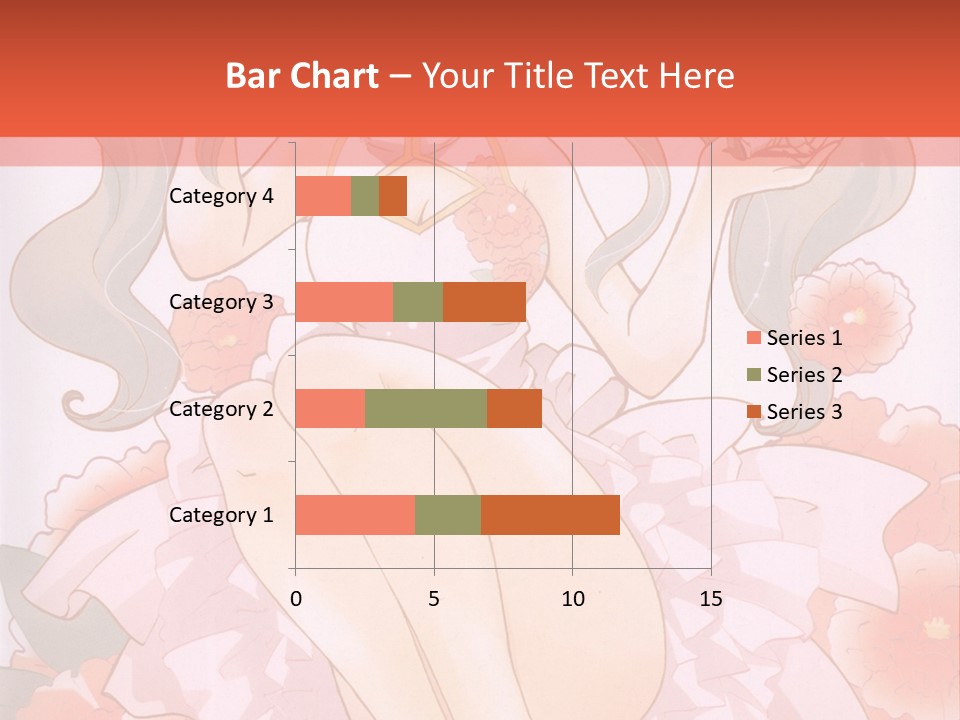 A Woman In A Pink Dress Sitting On A Flower PowerPoint Template