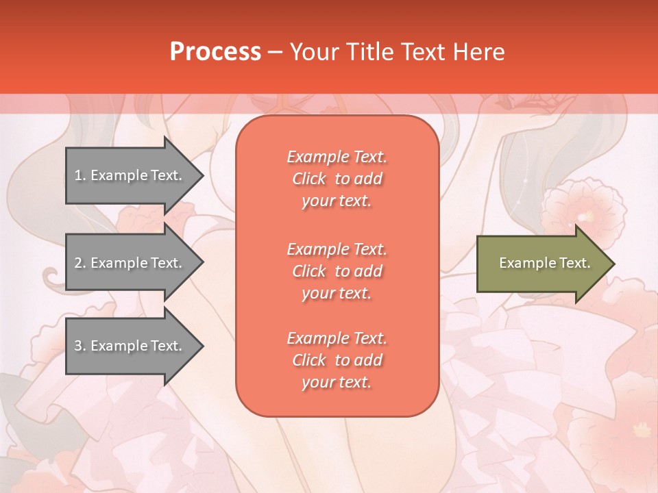 A Woman In A Pink Dress Sitting On A Flower PowerPoint Template