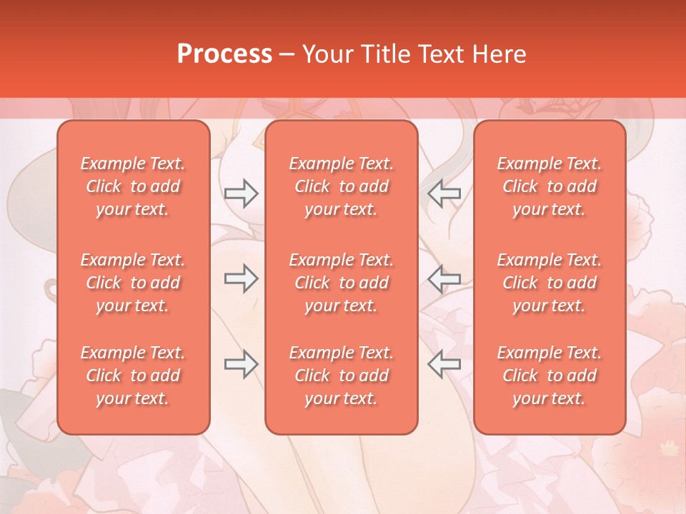 A Woman In A Pink Dress Sitting On A Flower PowerPoint Template