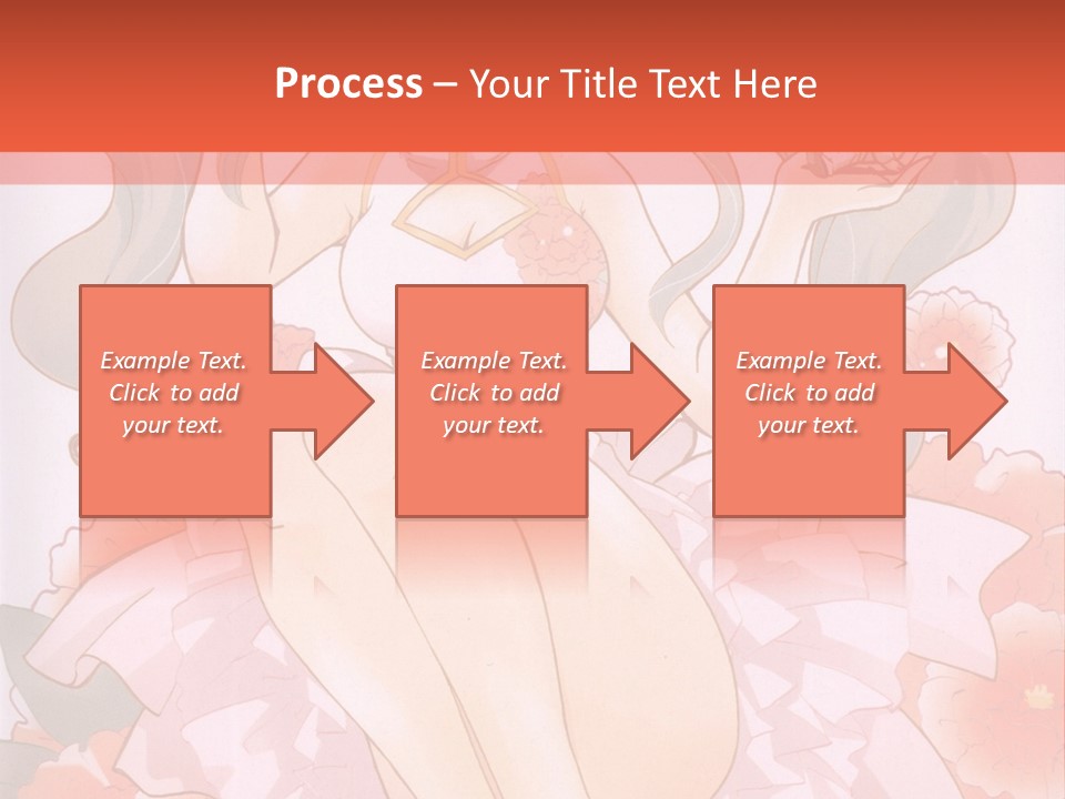 A Woman In A Pink Dress Sitting On A Flower PowerPoint Template