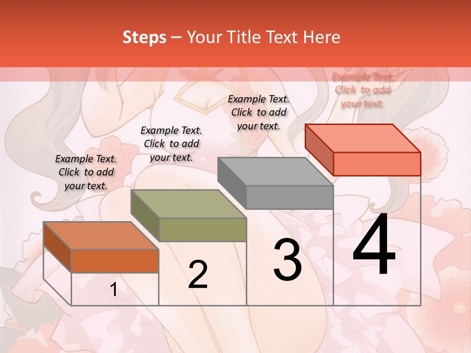 A Woman In A Pink Dress Sitting On A Flower PowerPoint Template