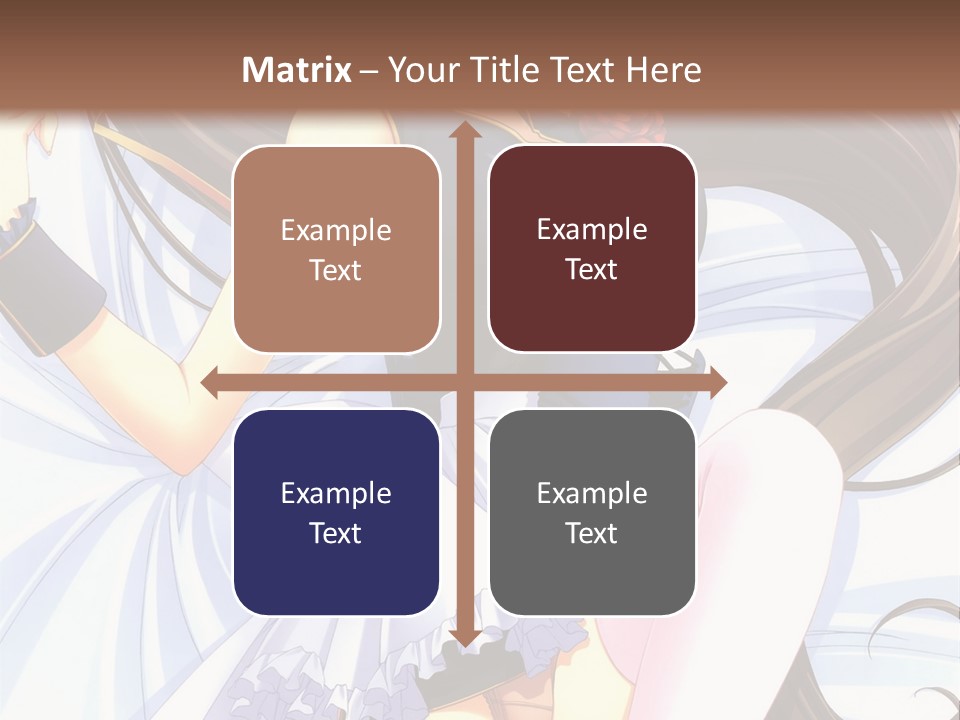 A Girl With Long Brown Hair And A Black Top Is Posing In Front Of A PowerPoint Template