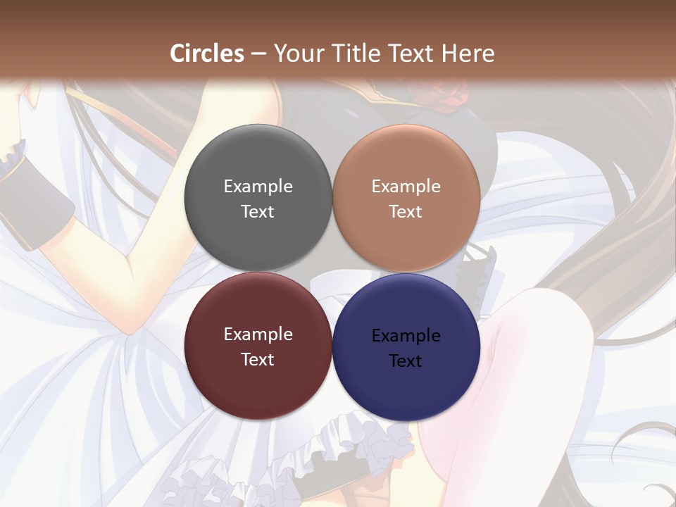 A Girl With Long Brown Hair And A Black Top Is Posing In Front Of A PowerPoint Template