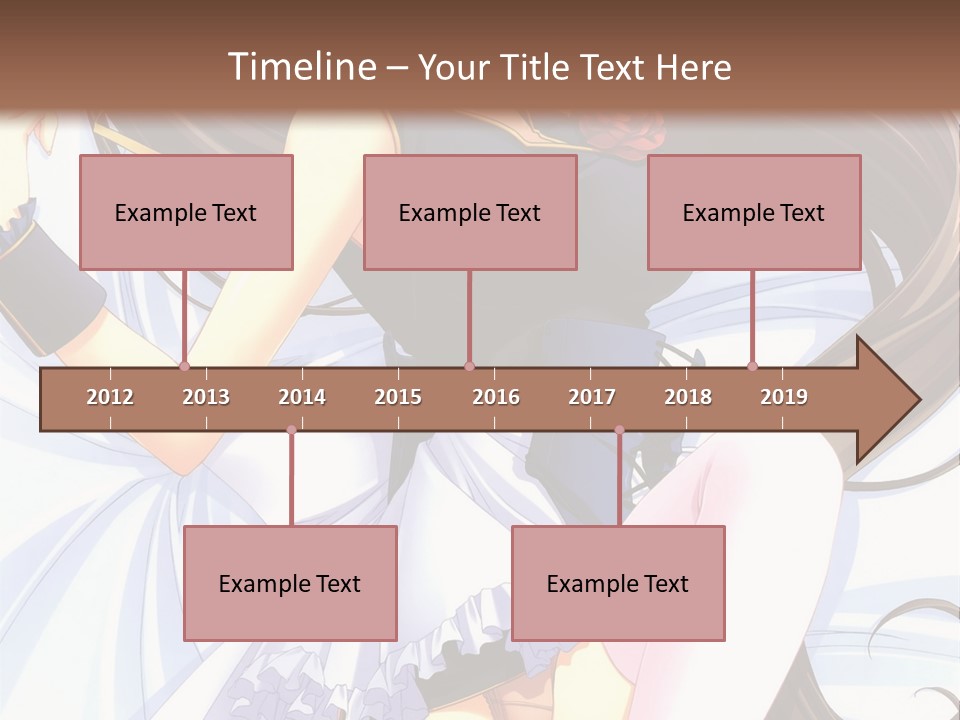 A Girl With Long Brown Hair And A Black Top Is Posing In Front Of A PowerPoint Template