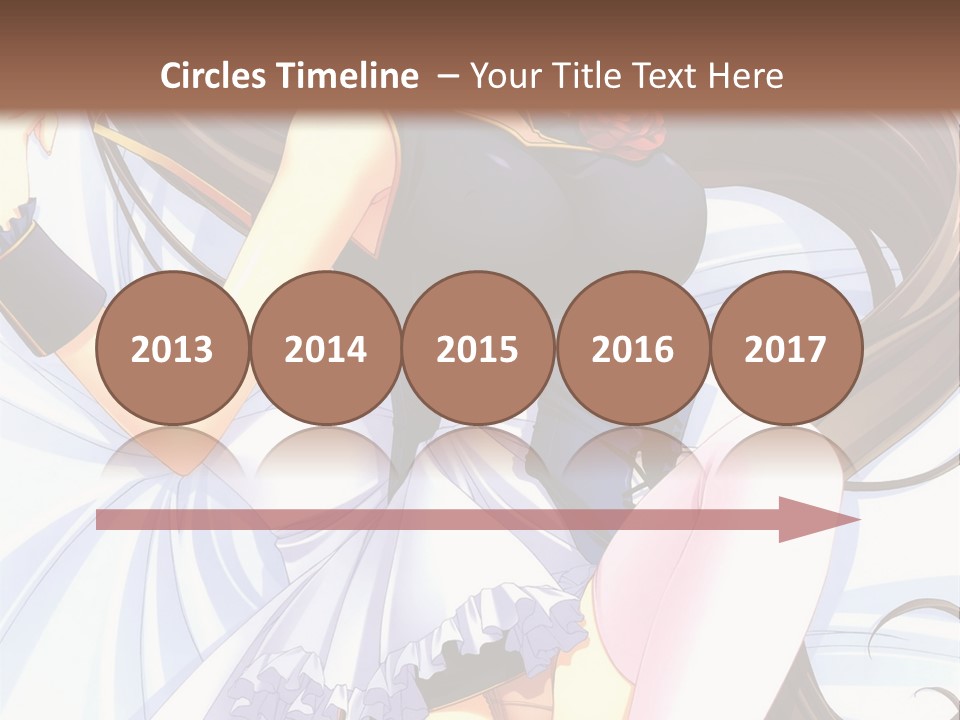 A Girl With Long Brown Hair And A Black Top Is Posing In Front Of A PowerPoint Template