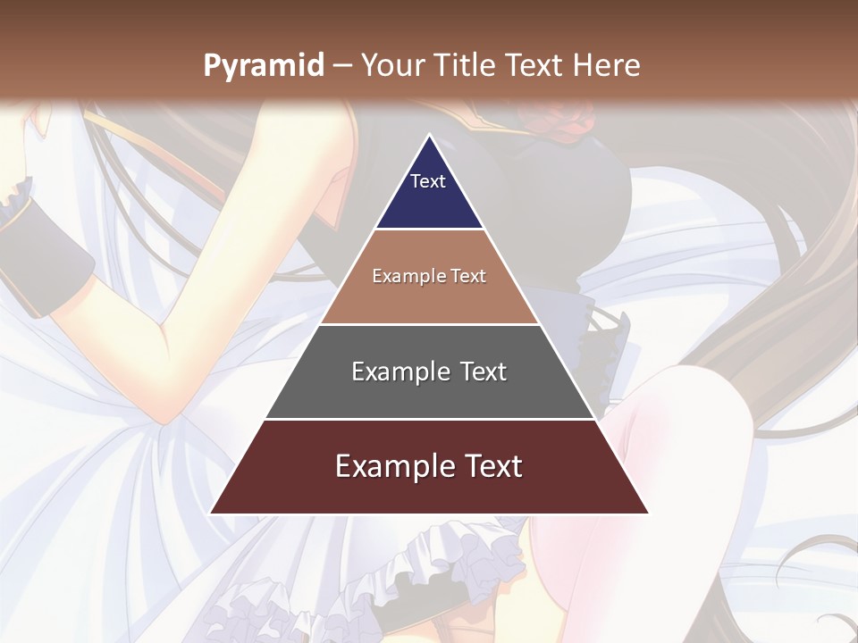 A Girl With Long Brown Hair And A Black Top Is Posing In Front Of A PowerPoint Template