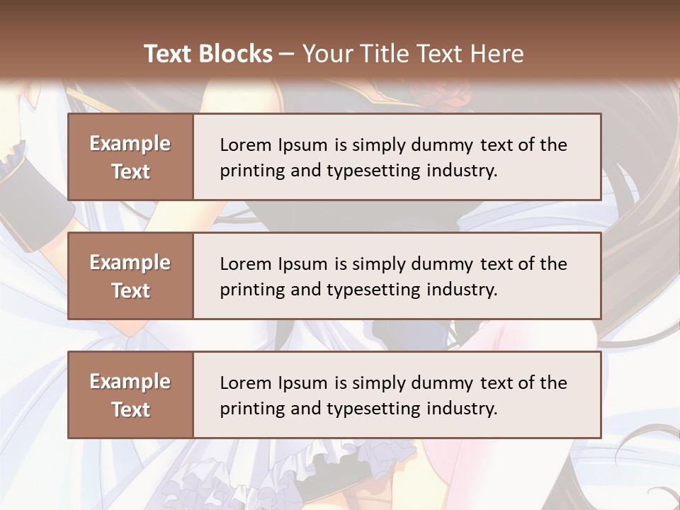 A Girl With Long Brown Hair And A Black Top Is Posing In Front Of A PowerPoint Template