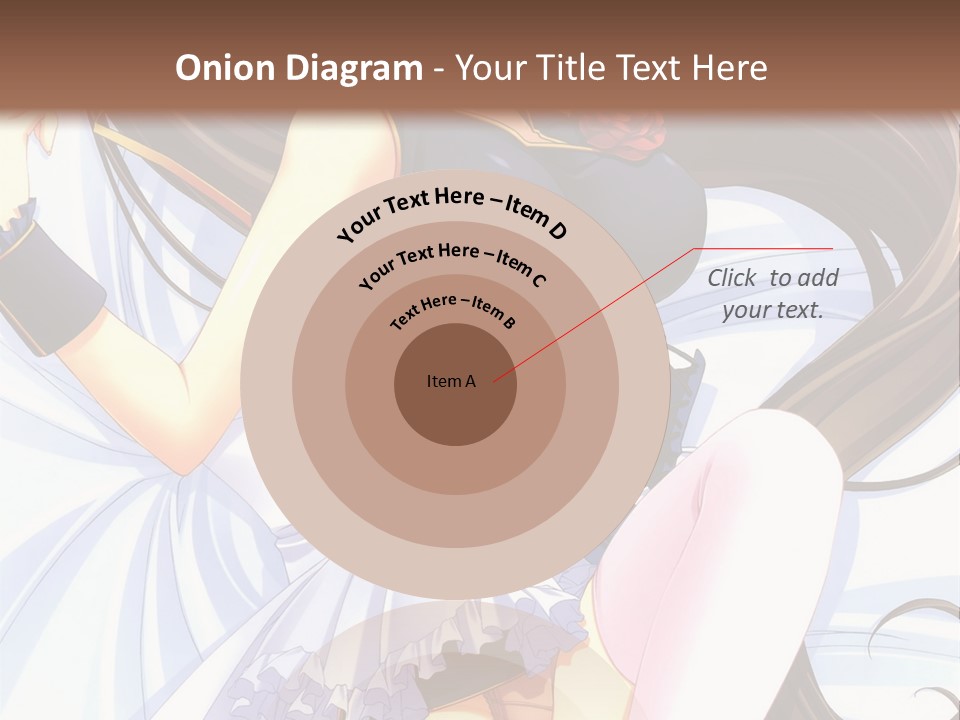 A Girl With Long Brown Hair And A Black Top Is Posing In Front Of A PowerPoint Template