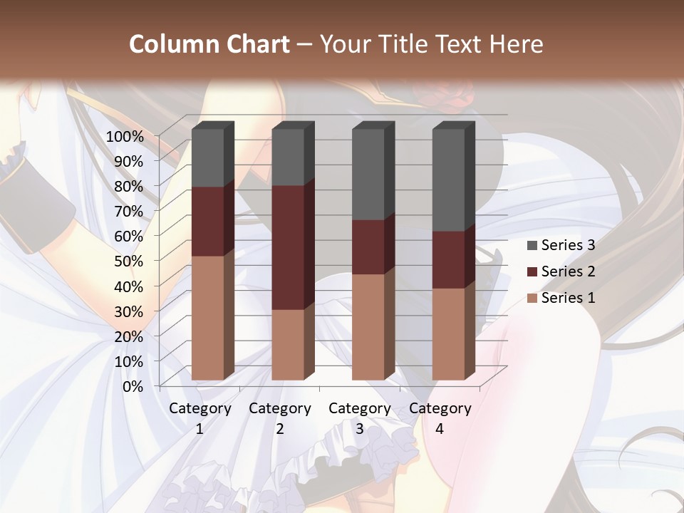 A Girl With Long Brown Hair And A Black Top Is Posing In Front Of A PowerPoint Template