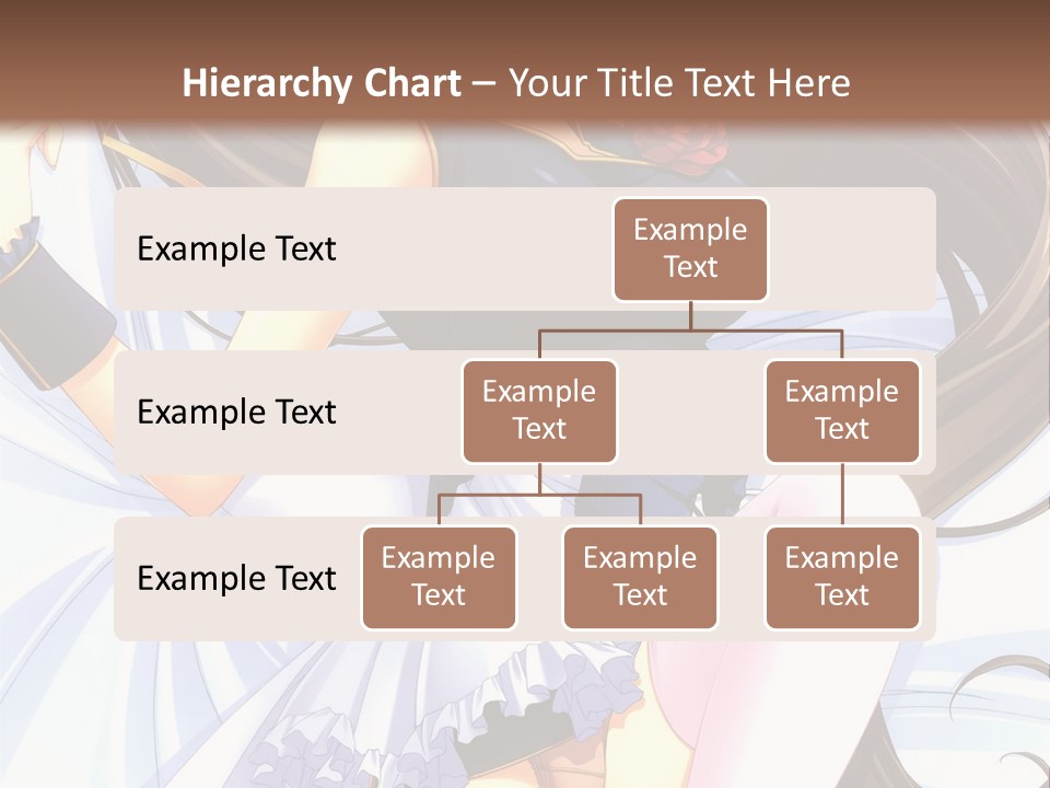 A Girl With Long Brown Hair And A Black Top Is Posing In Front Of A PowerPoint Template