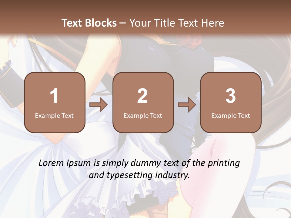 A Girl With Long Brown Hair And A Black Top Is Posing In Front Of A PowerPoint Template