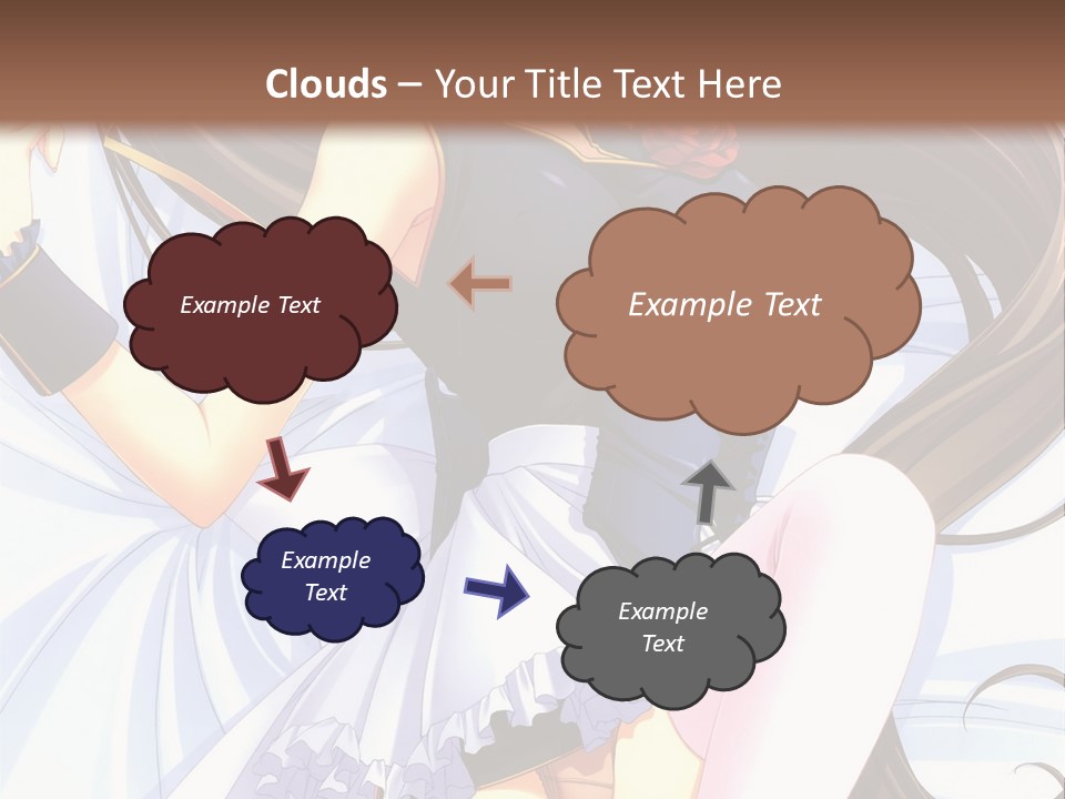 A Girl With Long Brown Hair And A Black Top Is Posing In Front Of A PowerPoint Template