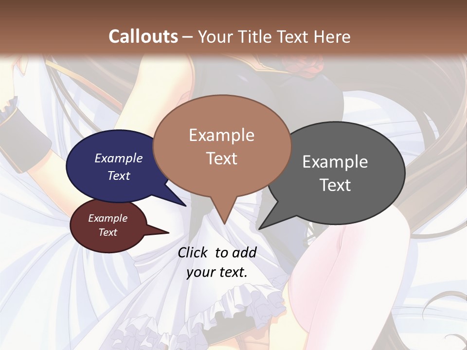 A Girl With Long Brown Hair And A Black Top Is Posing In Front Of A PowerPoint Template