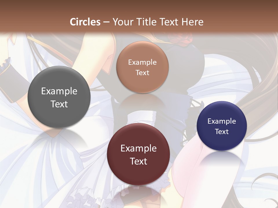 A Girl With Long Brown Hair And A Black Top Is Posing In Front Of A PowerPoint Template