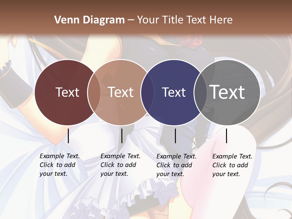 A Girl With Long Brown Hair And A Black Top Is Posing In Front Of A PowerPoint Template