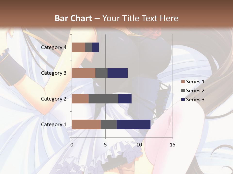 A Girl With Long Brown Hair And A Black Top Is Posing In Front Of A PowerPoint Template