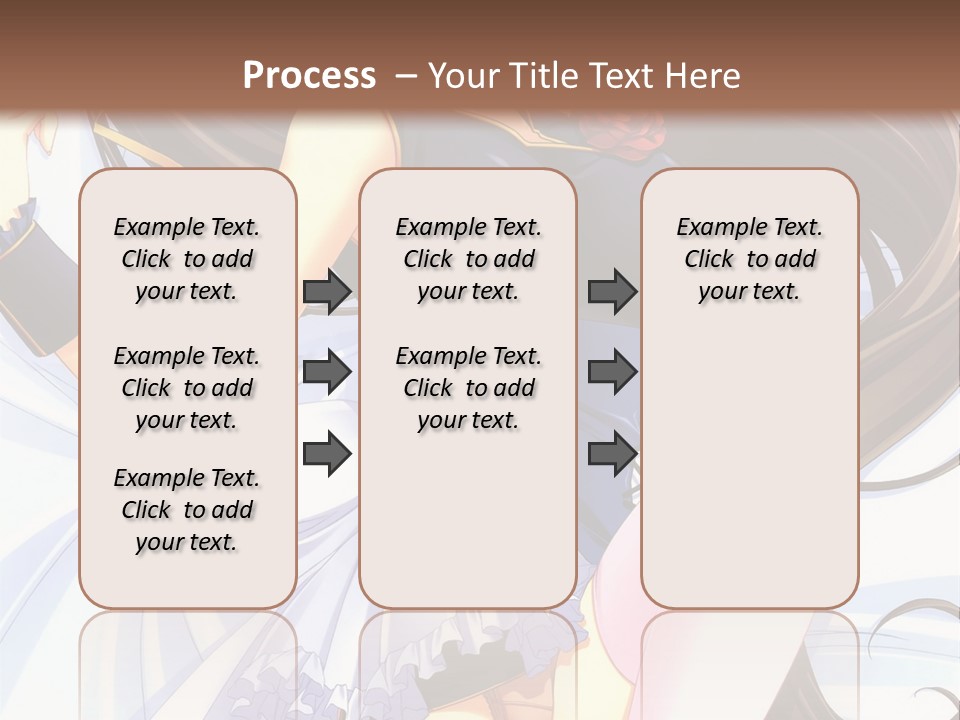 A Girl With Long Brown Hair And A Black Top Is Posing In Front Of A PowerPoint Template