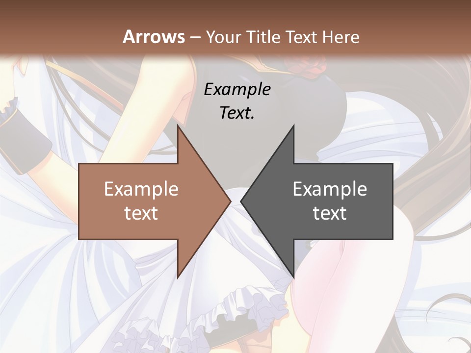 A Girl With Long Brown Hair And A Black Top Is Posing In Front Of A PowerPoint Template