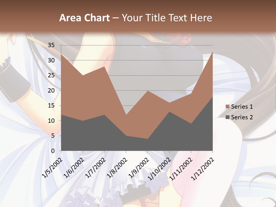 A Girl With Long Brown Hair And A Black Top Is Posing In Front Of A PowerPoint Template