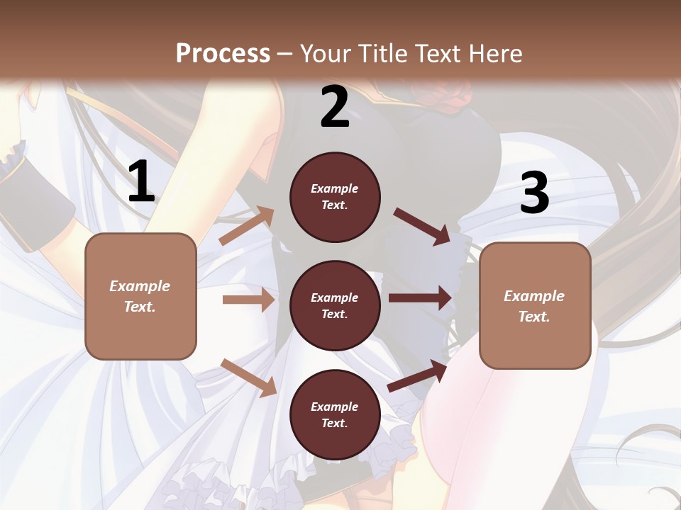 A Girl With Long Brown Hair And A Black Top Is Posing In Front Of A PowerPoint Template