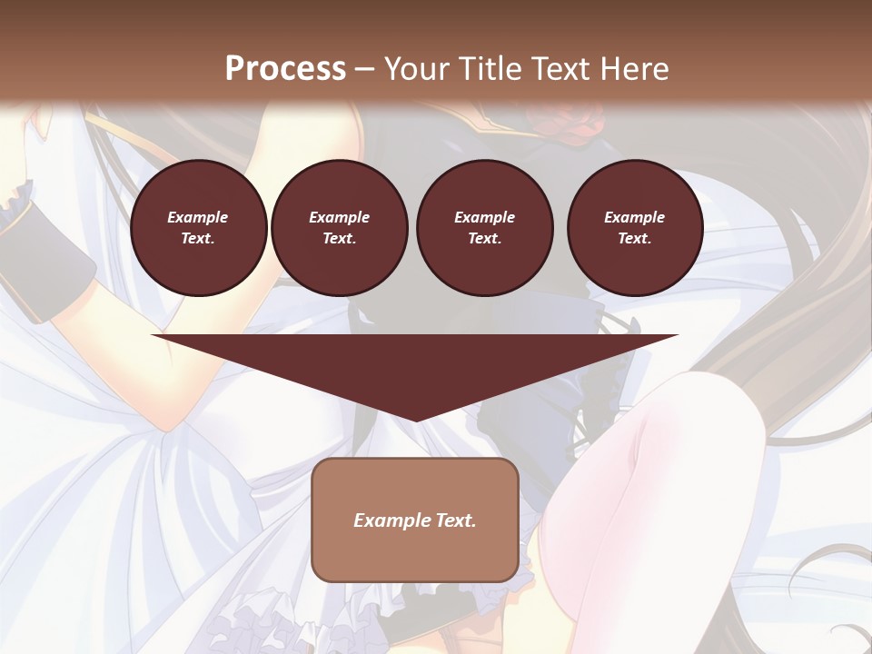 A Girl With Long Brown Hair And A Black Top Is Posing In Front Of A PowerPoint Template