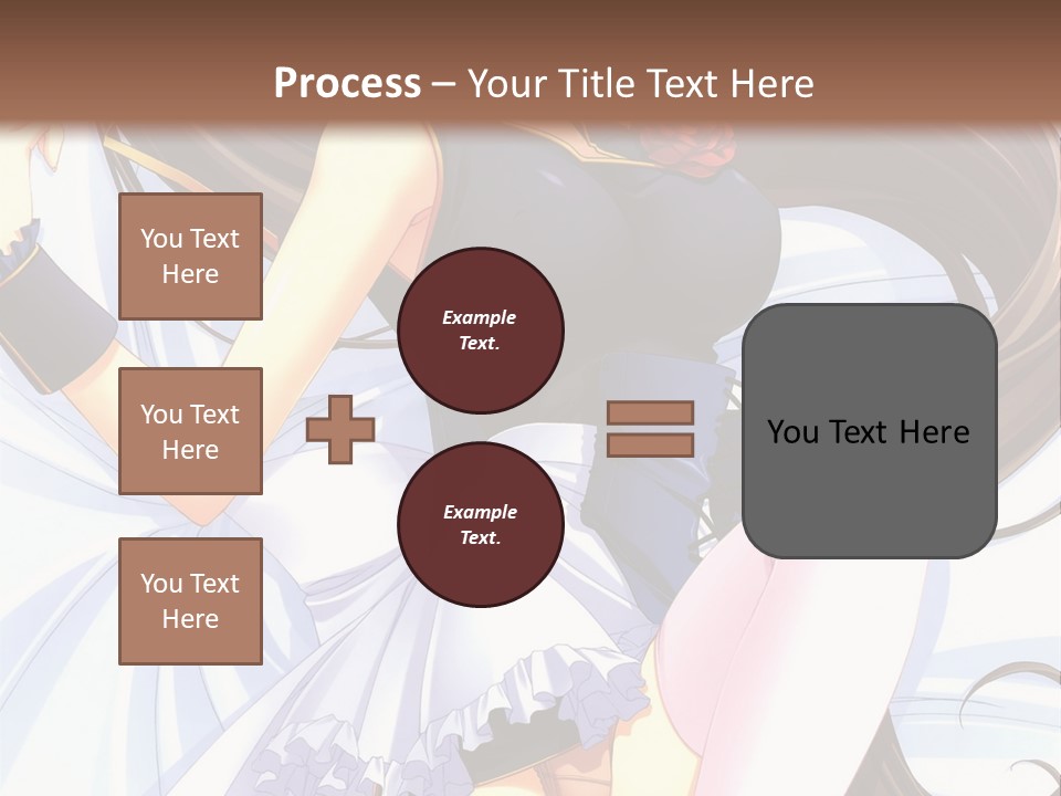 A Girl With Long Brown Hair And A Black Top Is Posing In Front Of A PowerPoint Template