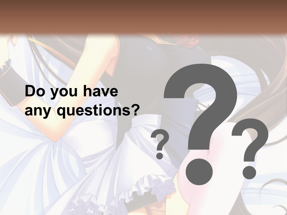 A Girl With Long Brown Hair And A Black Top Is Posing In Front Of A PowerPoint Template