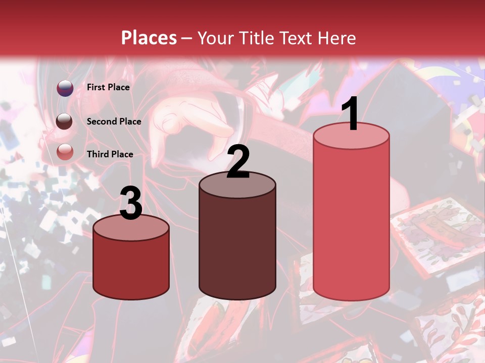 A Man And A Woman Are Hugging In Front Of A Red Background PowerPoint Template