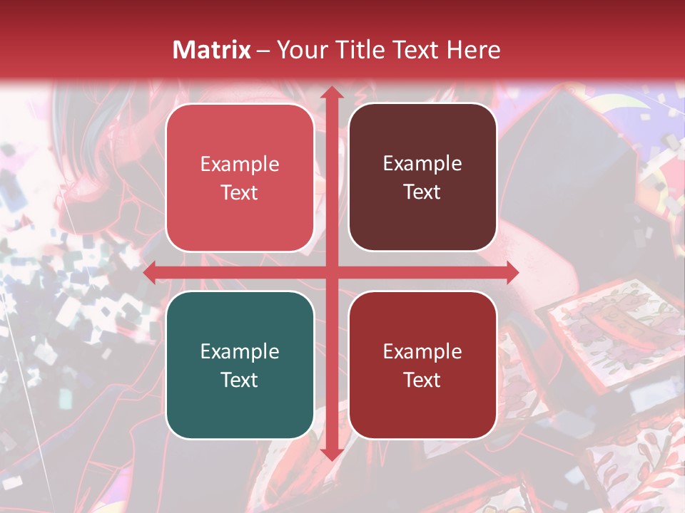 A Man And A Woman Are Hugging In Front Of A Red Background PowerPoint Template