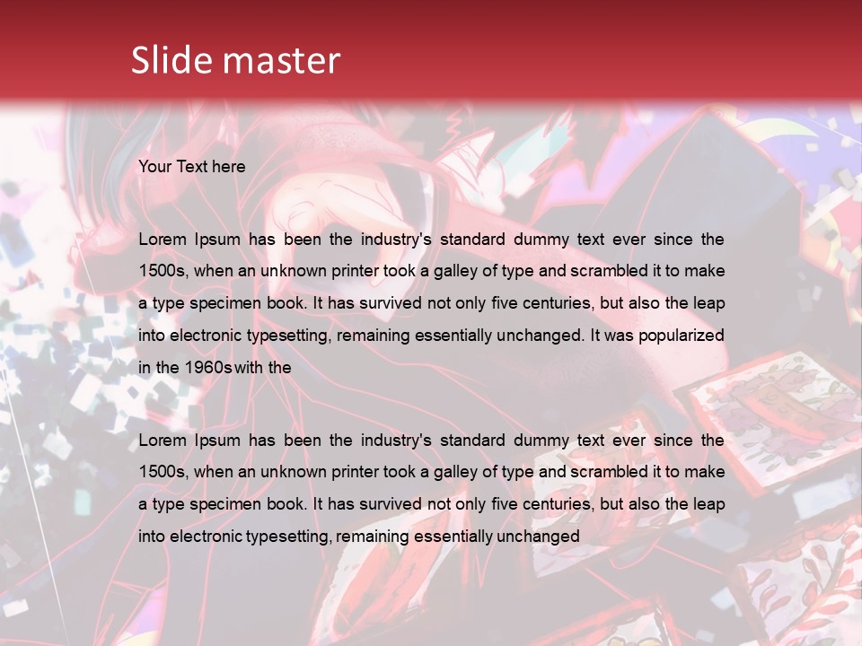 A Man And A Woman Are Hugging In Front Of A Red Background PowerPoint Template