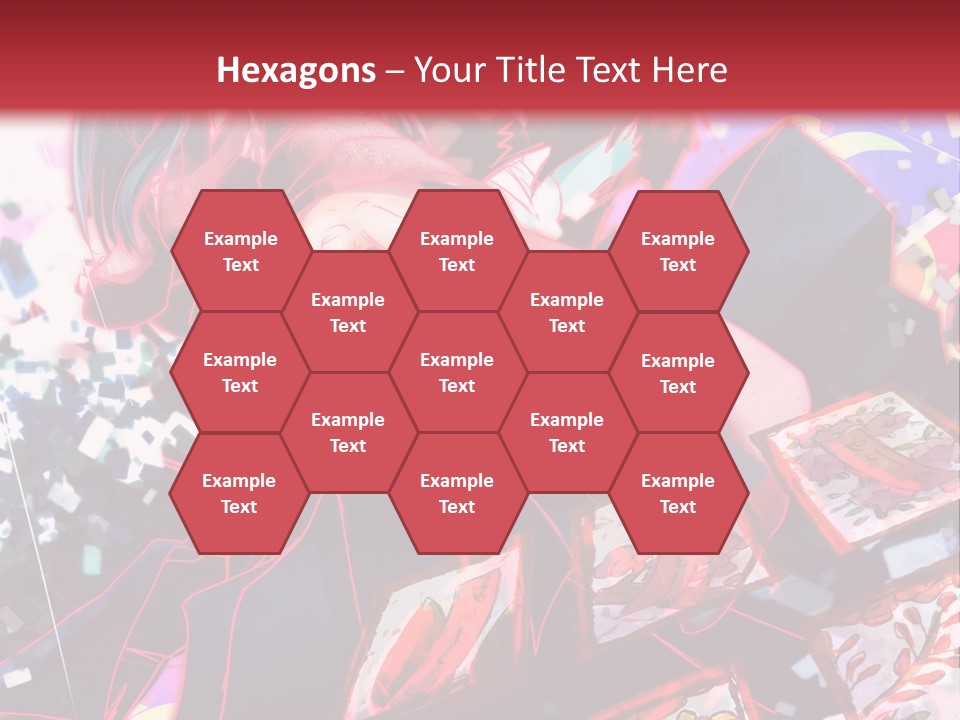 A Man And A Woman Are Hugging In Front Of A Red Background PowerPoint Template