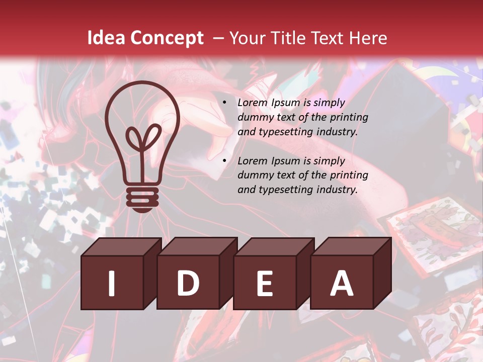 A Man And A Woman Are Hugging In Front Of A Red Background PowerPoint Template