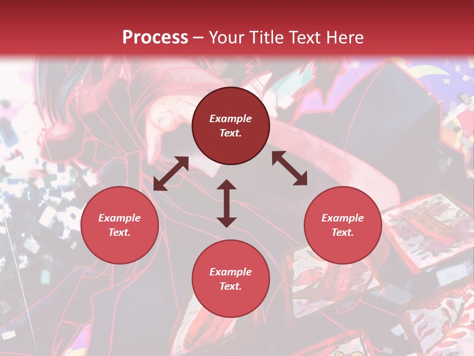 A Man And A Woman Are Hugging In Front Of A Red Background PowerPoint Template