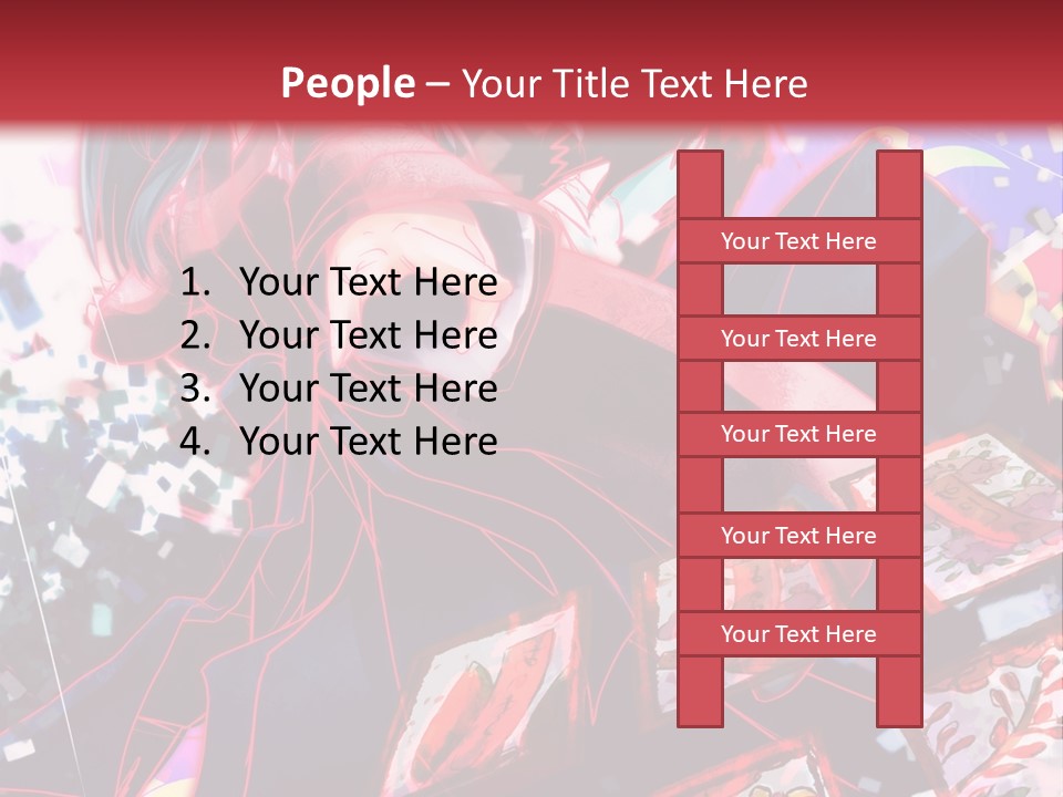 A Man And A Woman Are Hugging In Front Of A Red Background PowerPoint Template