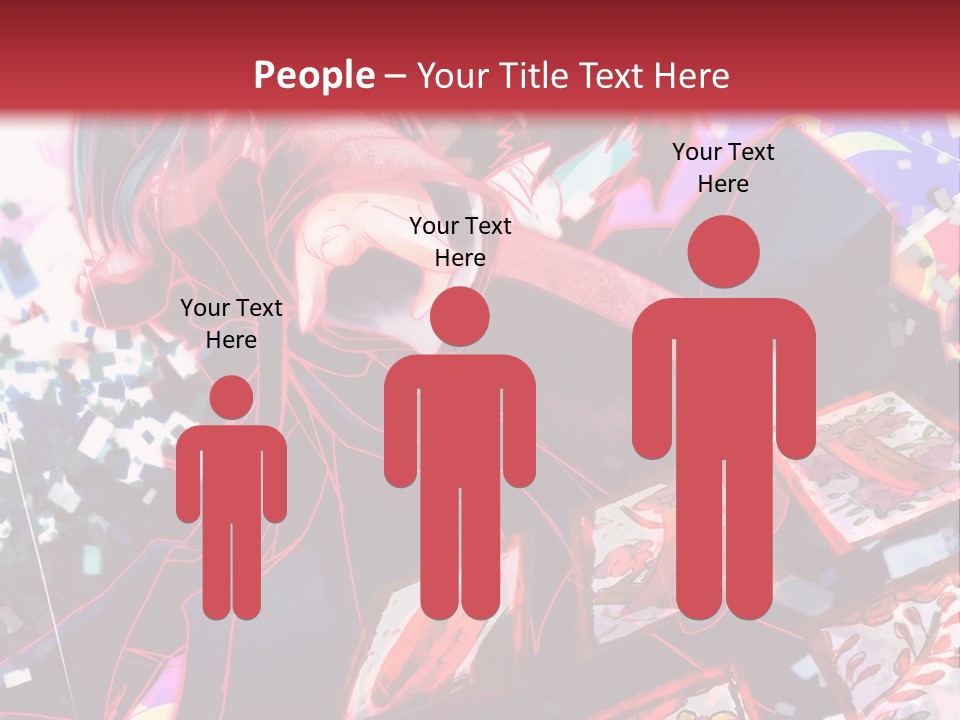 A Man And A Woman Are Hugging In Front Of A Red Background PowerPoint Template