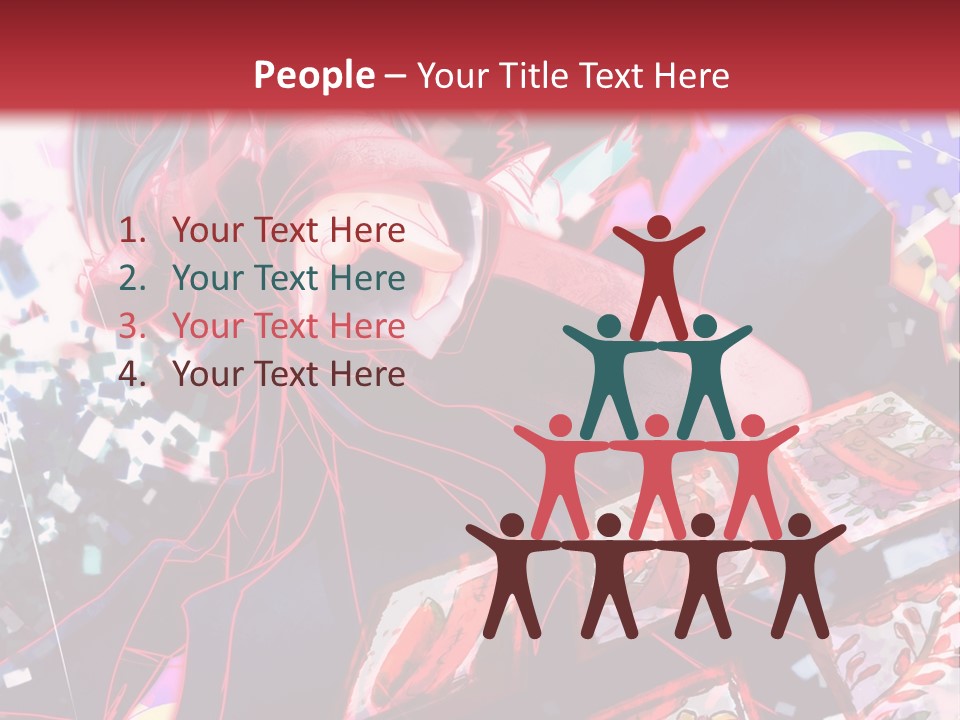 A Man And A Woman Are Hugging In Front Of A Red Background PowerPoint Template