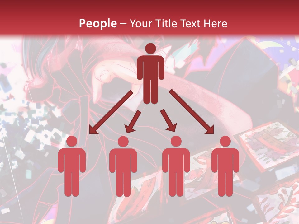 A Man And A Woman Are Hugging In Front Of A Red Background PowerPoint Template