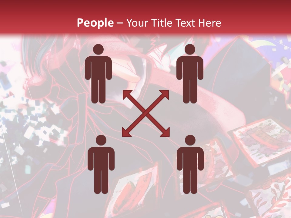 A Man And A Woman Are Hugging In Front Of A Red Background PowerPoint Template